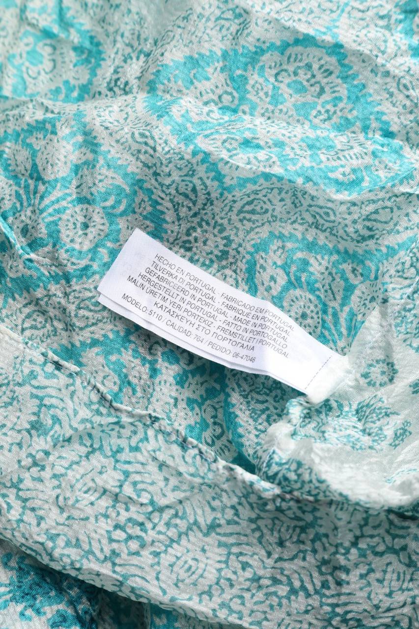 Carou Massimo Dutti Seiden-Bluse mit floralem Muster Kostenlose Rückgabe