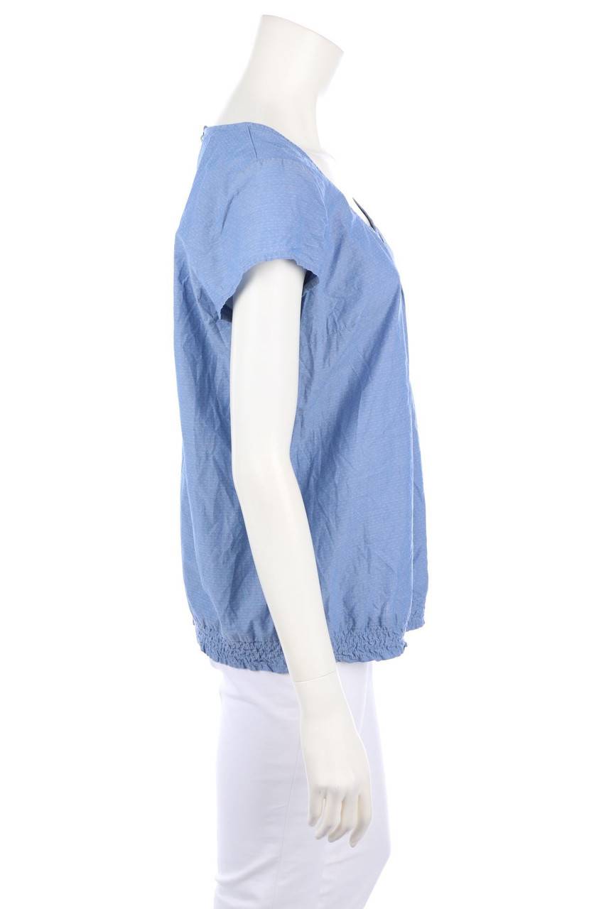 Carou OPUS Kurzarm-Bluse mit Smok-Details Nur für heute