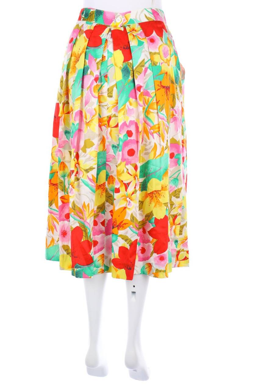 Carou VINTAGE Vintage-Midirock mit Blumen-Print Cyber Monday