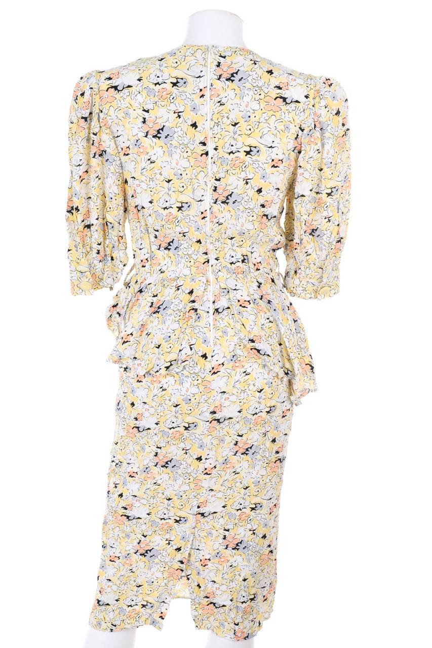 Carou VINTAGE Vintage-Midikleid mit Blumen-Print Lagerräumung