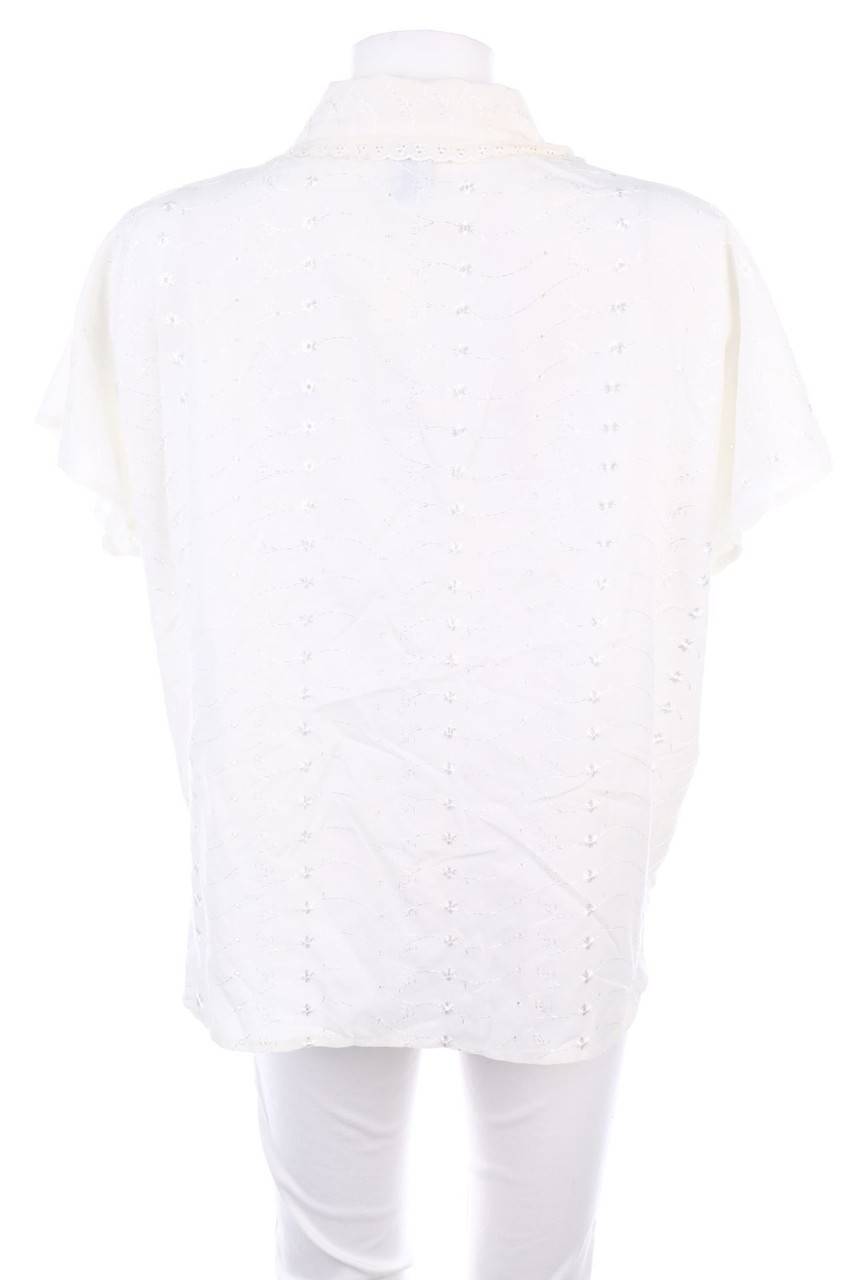 Carou C&A Vintage-Kurzarm-Bluse aus Lochspitze Letzte 3 Tage