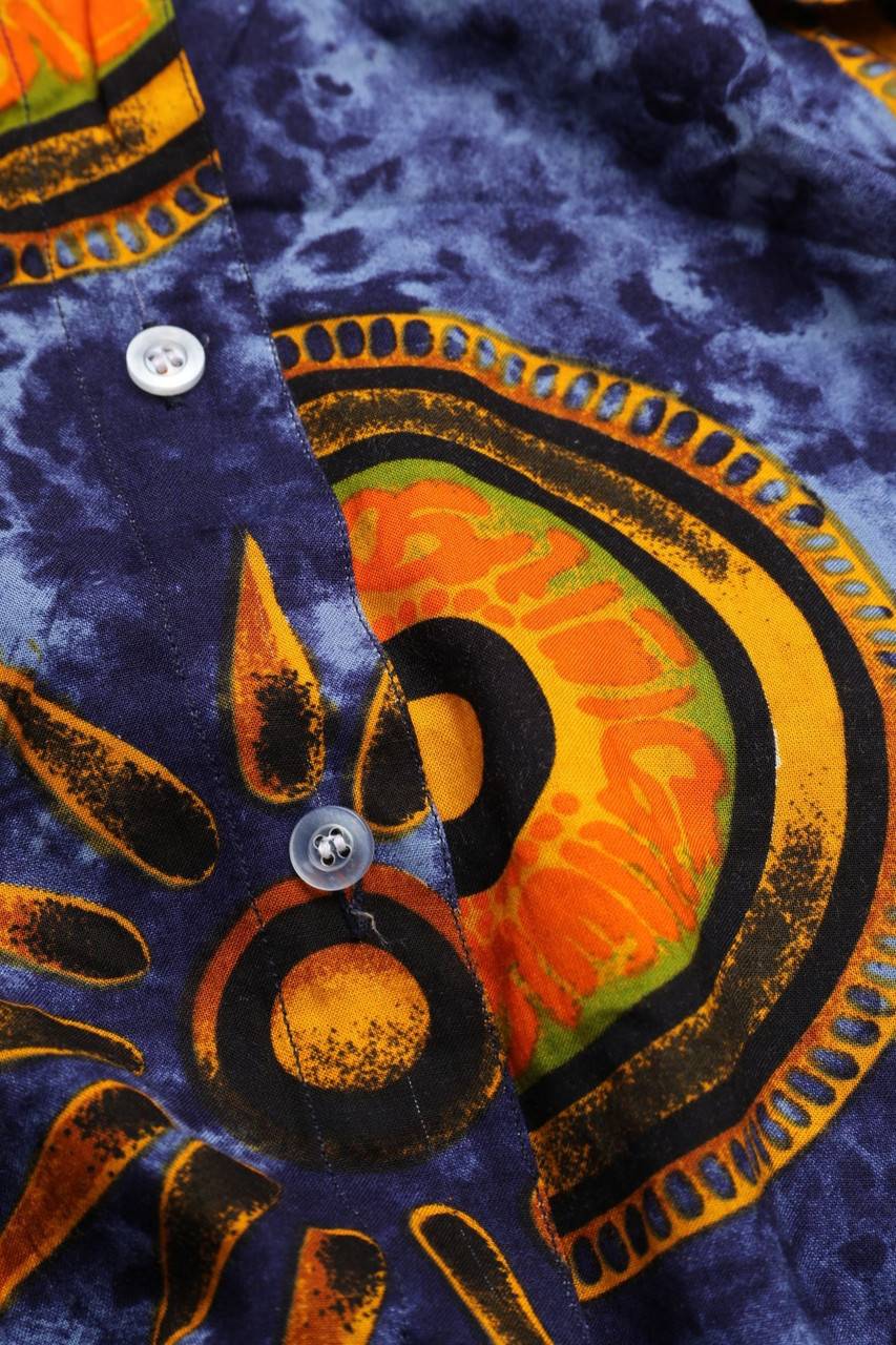 Carou VINTAGE Kurzarm-Bluse mit Print Bis zu 60% Rabatt