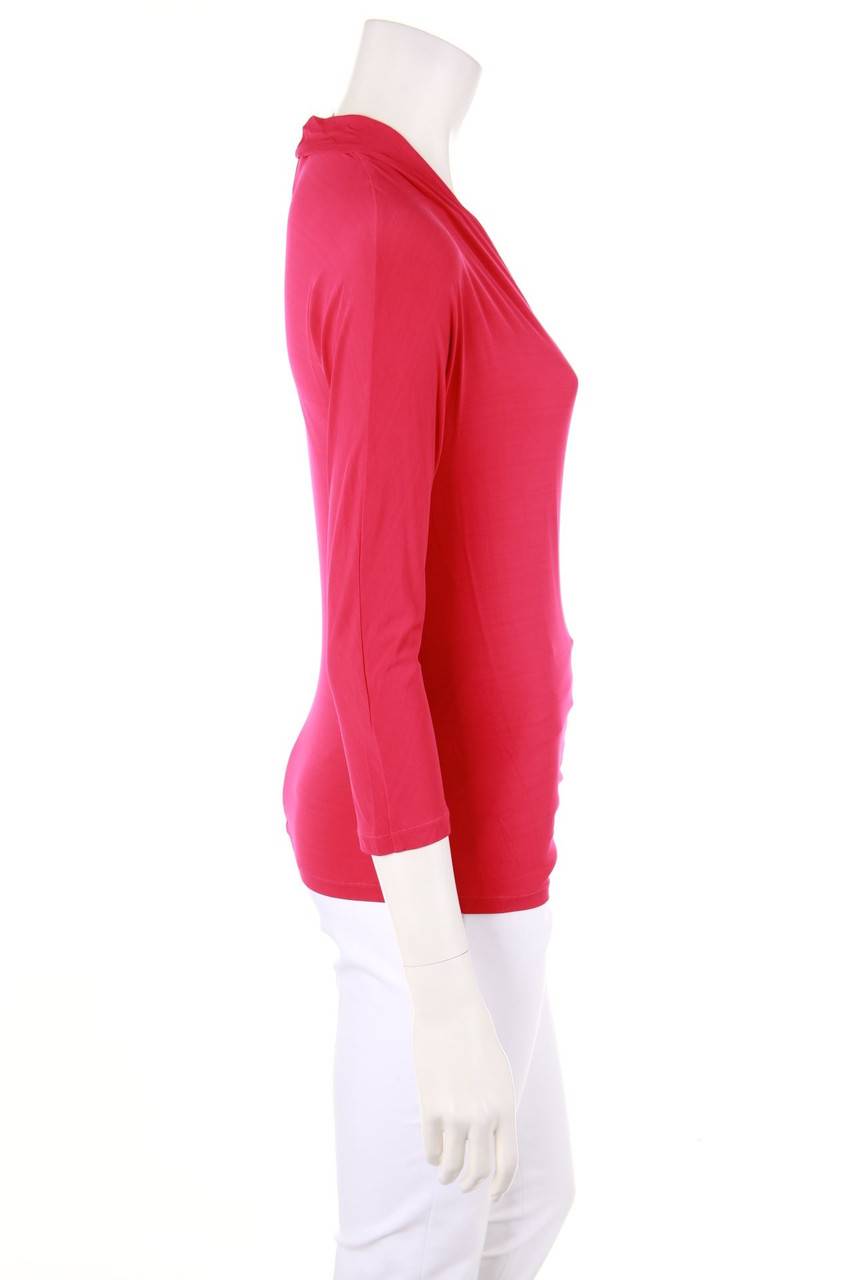 Carou Max Mara STUDIO 3/4-Arm-Shirt in Wickel-Optik mit Raffungen im Angebot