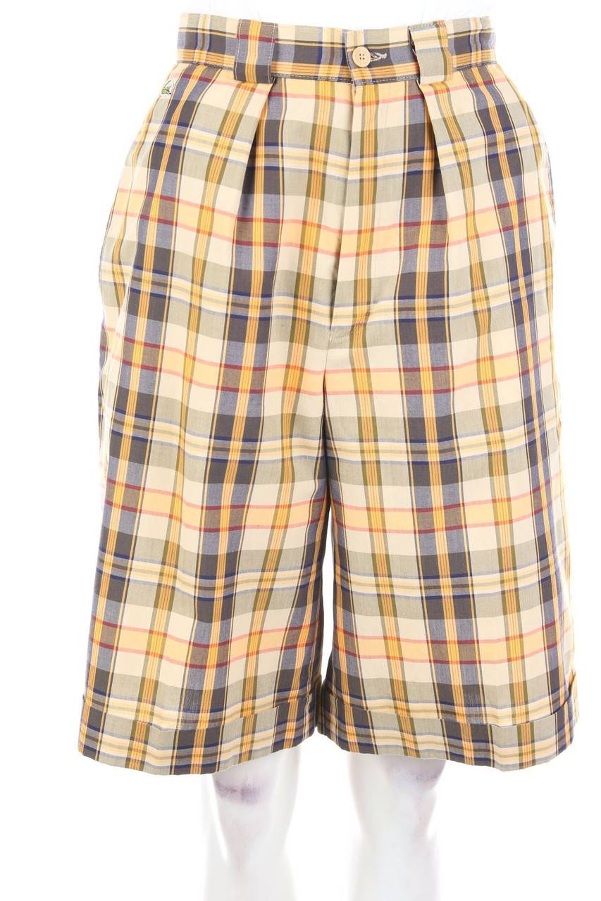 Carou CHEMISE LACOSTE Vintage-Bermuda-Shorts mit Karo-Muster Auslauf