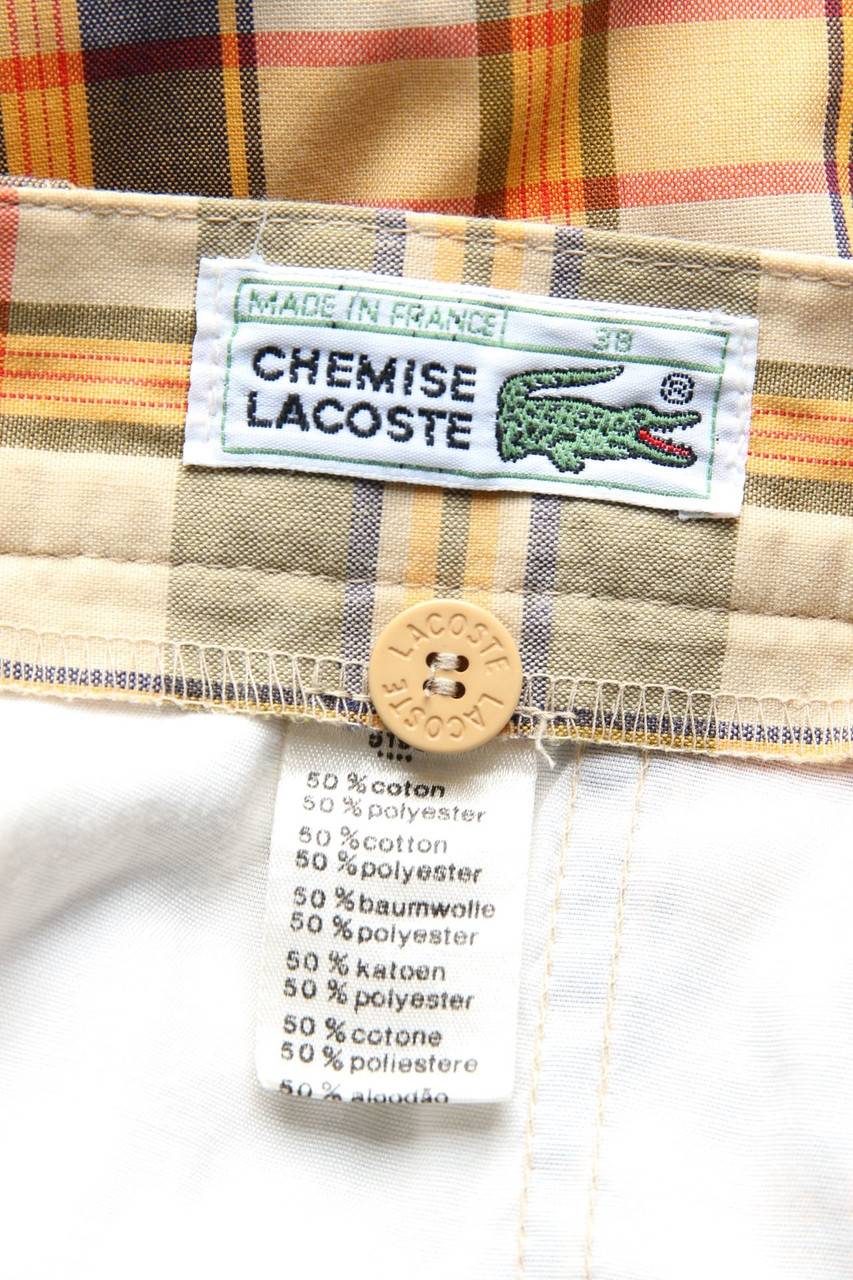 Carou CHEMISE LACOSTE Vintage-Bermuda-Shorts mit Karo-Muster Auslauf
