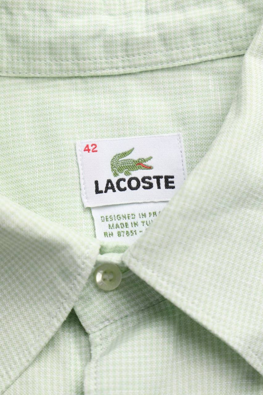 Carou LACOSTE Kurzarm-Hemd mit Leinen Günstig kaufen