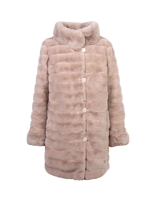 Petite M. Kunstpelz Jacke zum Wenden Creme Sonderangebot der Fabrik