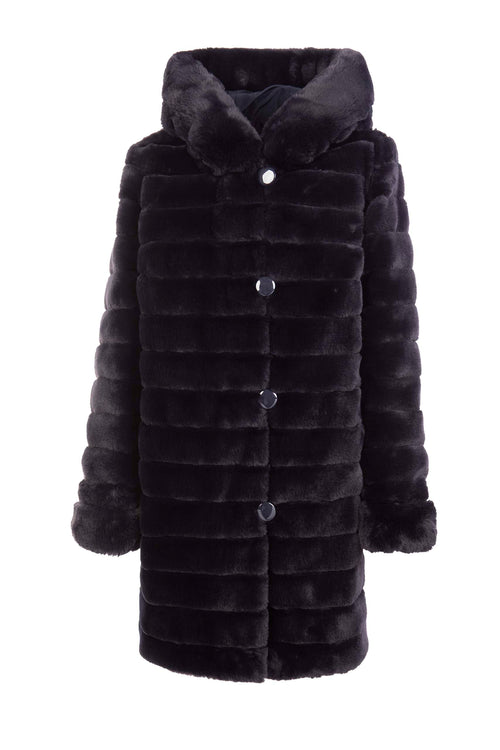Petite M. Kunstpelz Jacke reversible in Dunkelblau Discount Store für neue Produkte