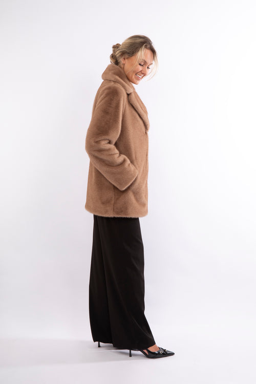 Petite M. Kunstfell Jacke Braun Speichern exportieren
