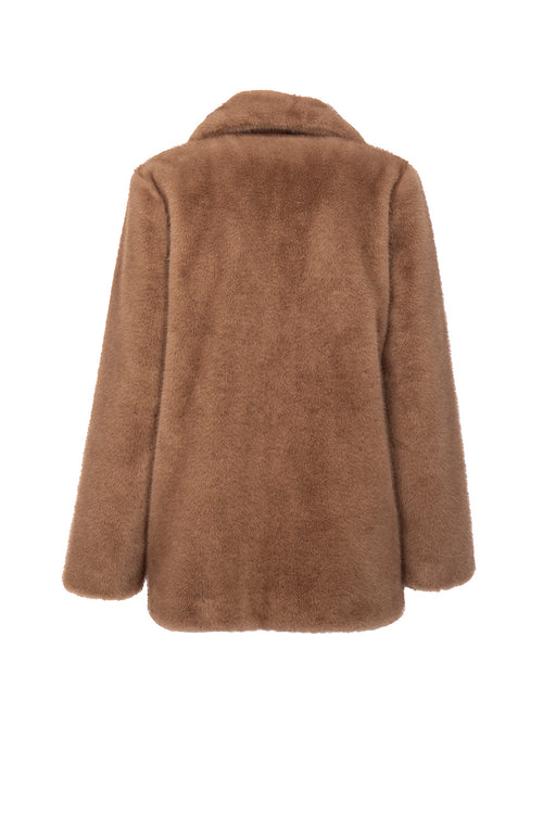 Petite M. Kunstfell Jacke Braun Speichern exportieren