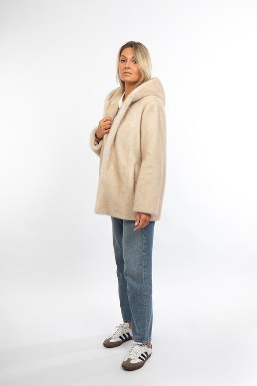 Petite M. Kunstfell Jacke Creme Outlet