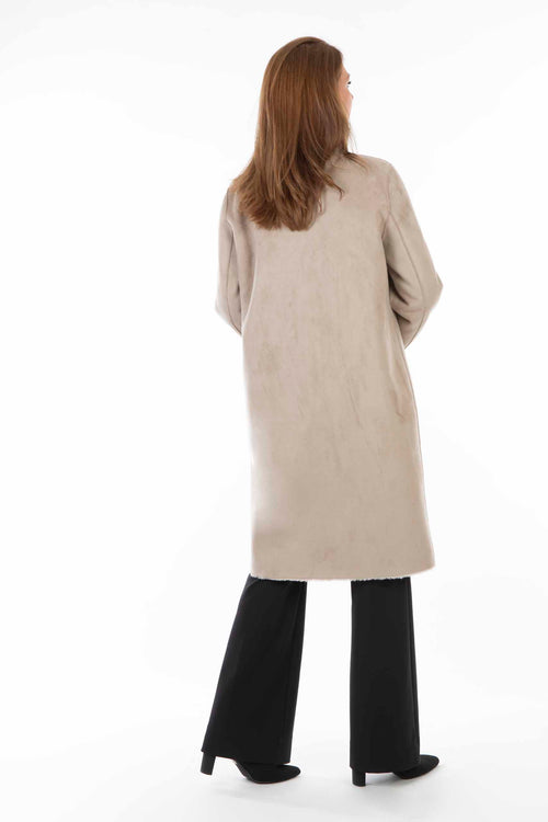 Petite M. Lammfellmantel Imitat Creme Bis zu 50% Rabatt