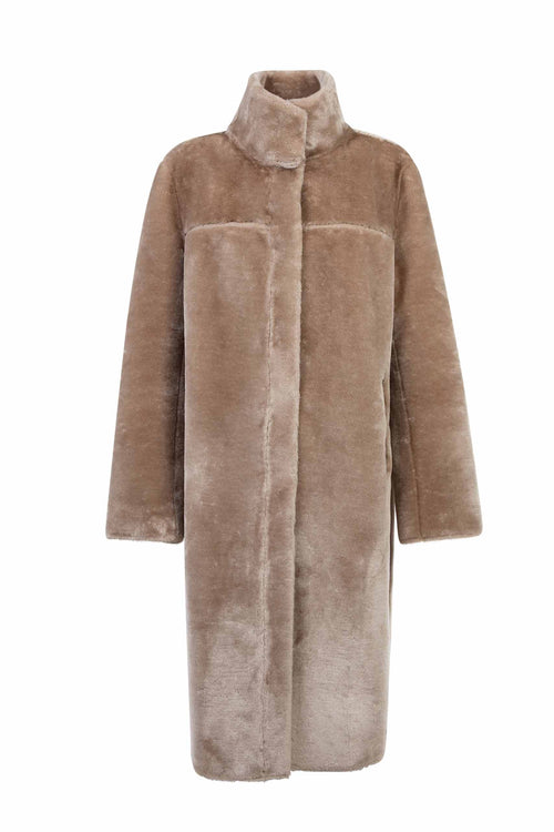 Petite M. Lammfellmantel Imitat Creme Bis zu 50% Rabatt