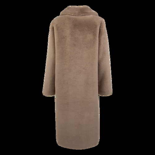 Petite M. Langer Kunstpelz Mantel in Sandfarbe Beige Bis zu 60% Rabatt