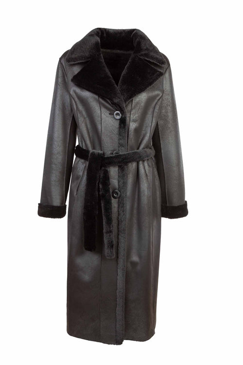 Petite M. Kunstlammfellmantel zum Wenden in Farbe Schwarz Günstig kaufen