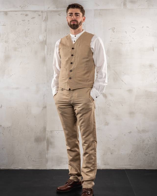 Pike Brothers 1947 Harvester Trousers Chicago sand Nur für heute
