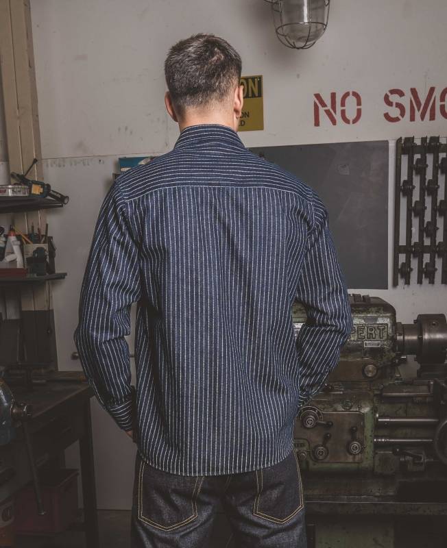 Pike Brothers 1937 Roamer Shirt blue wabash denim Exklusivangebot