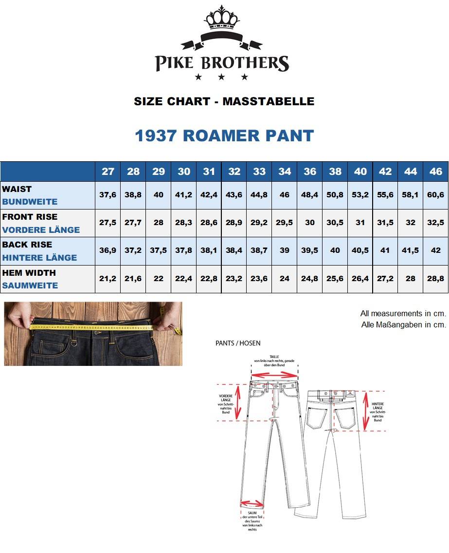 Pike Brothers 1937 Roamer Pant 11oz metal Tägliche Deals