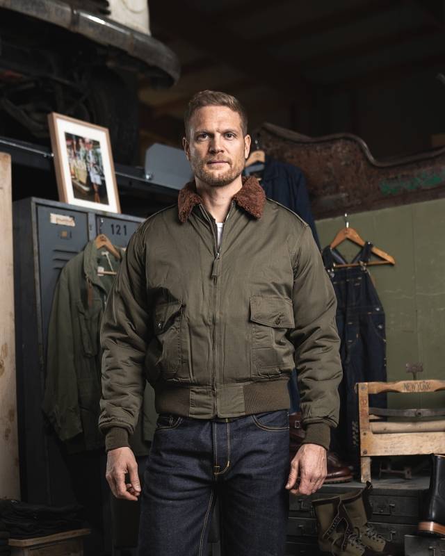 Pike Brothers 1943 B10 Flight Jacket olive drab Schlussverkauf