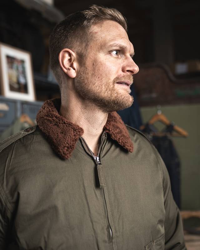 Pike Brothers 1943 B10 Flight Jacket olive drab Schlussverkauf