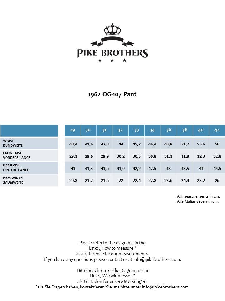Pike Brothers 1962 OG-107 Pant navy W28 L34 Großer Ausverkauf