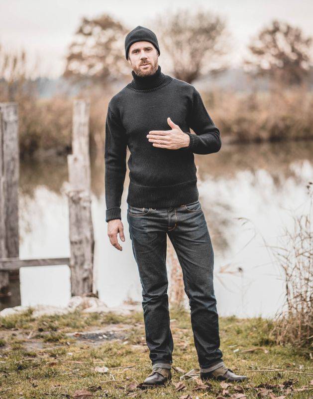 Pike Brothers 1923 Turtle Neck black Sonderangebot