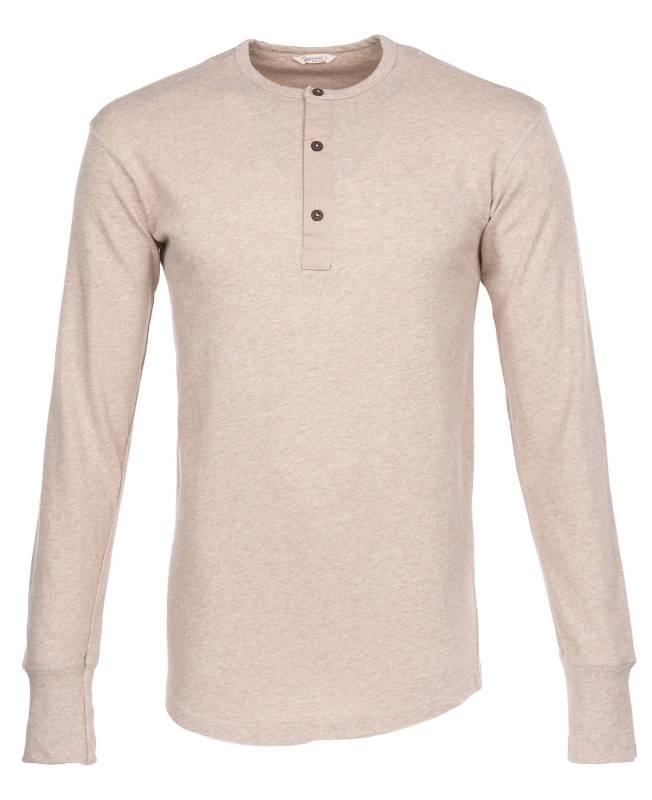 Pike Brothers 1927 Henley Shirt Long Sleeve oatmeal Weihnachtsangebot