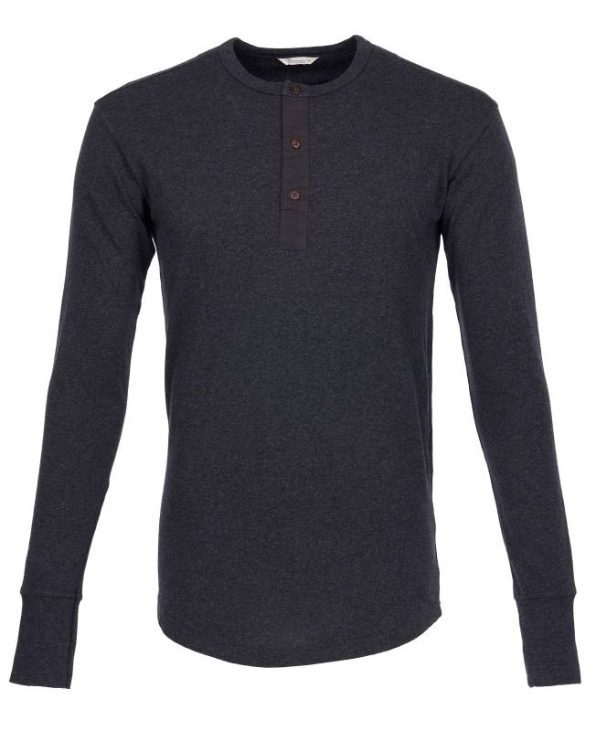 Pike Brothers 1927 Henley Shirt long sleeve iron grey Lagerräumung