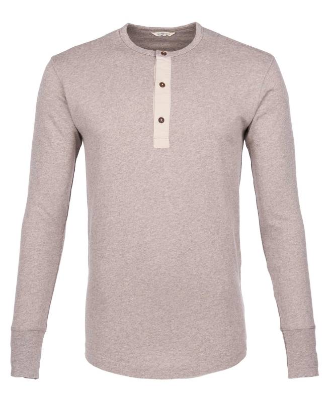 Pike Brothers 1927 Henley Shirt long sleeve fog brown Bestseller