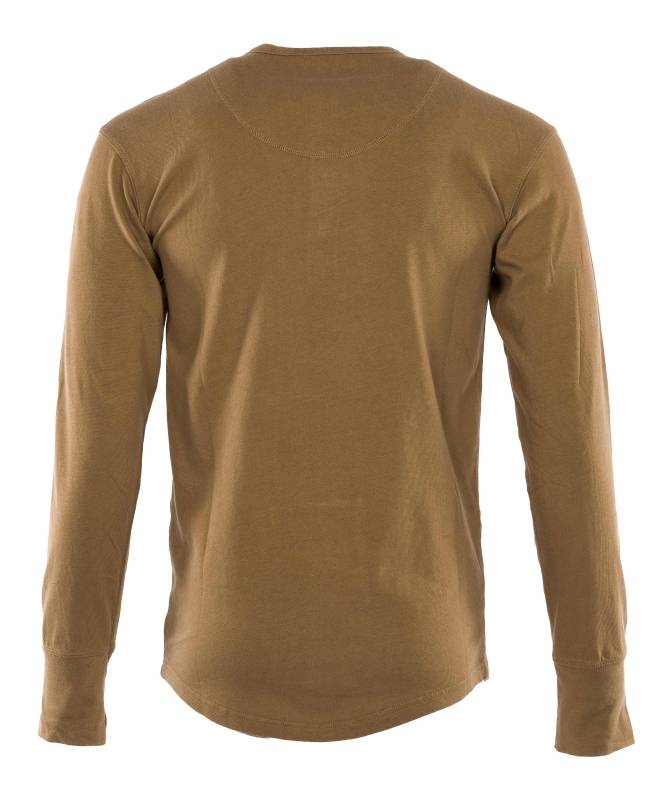 Pike Brothers 1927 Henley Shirt long sleeve Mojave brown Neueste Stile