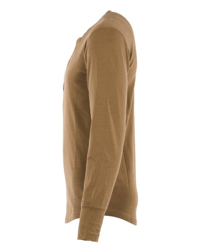 Pike Brothers 1927 Henley Shirt long sleeve Mojave brown Neueste Stile