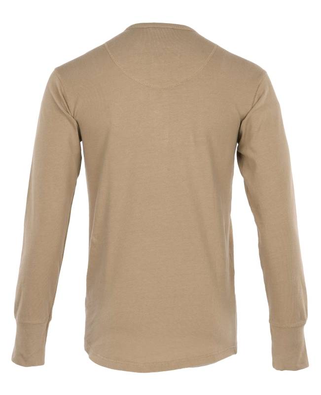 Pike Brothers 1927 Henley Shirt long sleeve Mojave beige Letzte 2 Tage