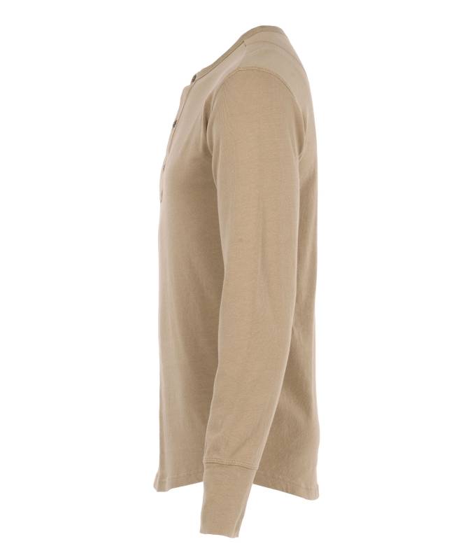 Pike Brothers 1927 Henley Shirt long sleeve Mojave beige Letzte 2 Tage