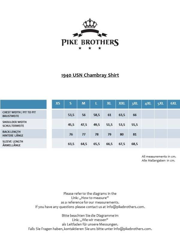 Pike Brothers 1940 USN Chambray Shirt Harbor Red Outlet