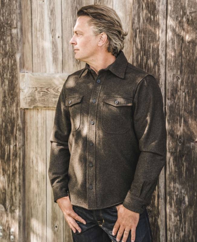 Pike Brothers 1943 CPO Shirt olive wool Online Shopping