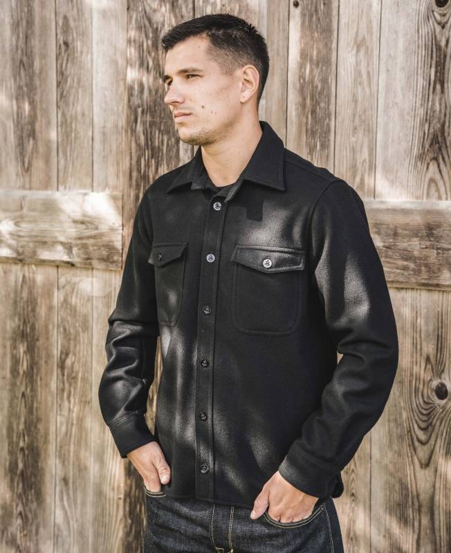 Pike Brothers 1943 CPO Shirt black wool Preisnachlass