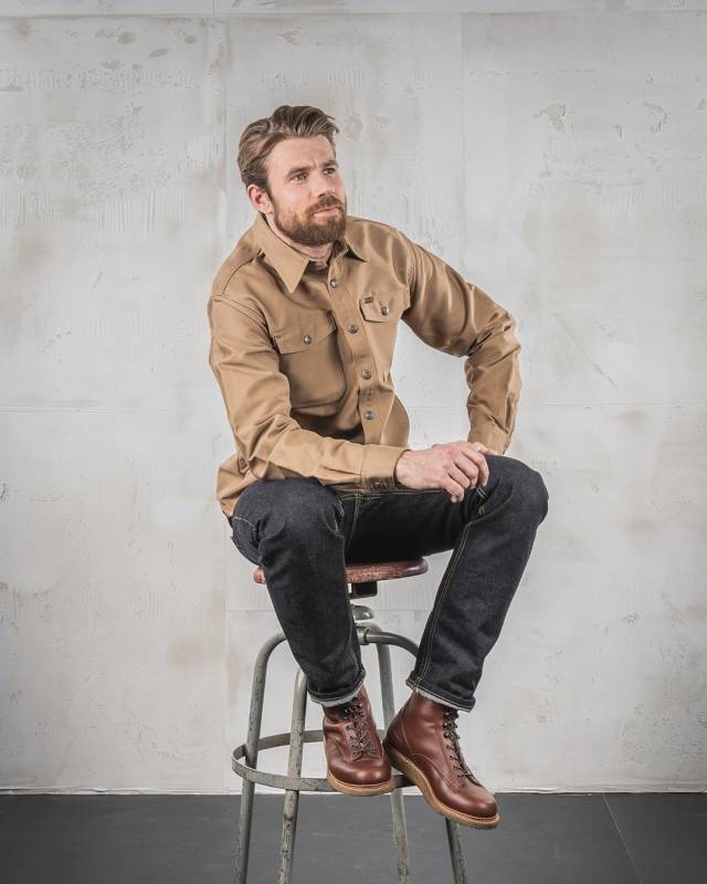 Pike Brothers 1967 CPO Shirt waxed khaki Exklusive Angebote
