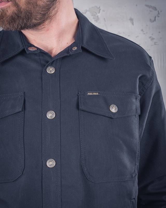 Pike Brothers 1967 CPO Shirt waxed blue Bestseller