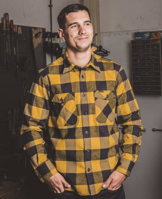 Pike Brothers 1943 CPO Shirt Buffalo yellow flannel Räumungsverkauf