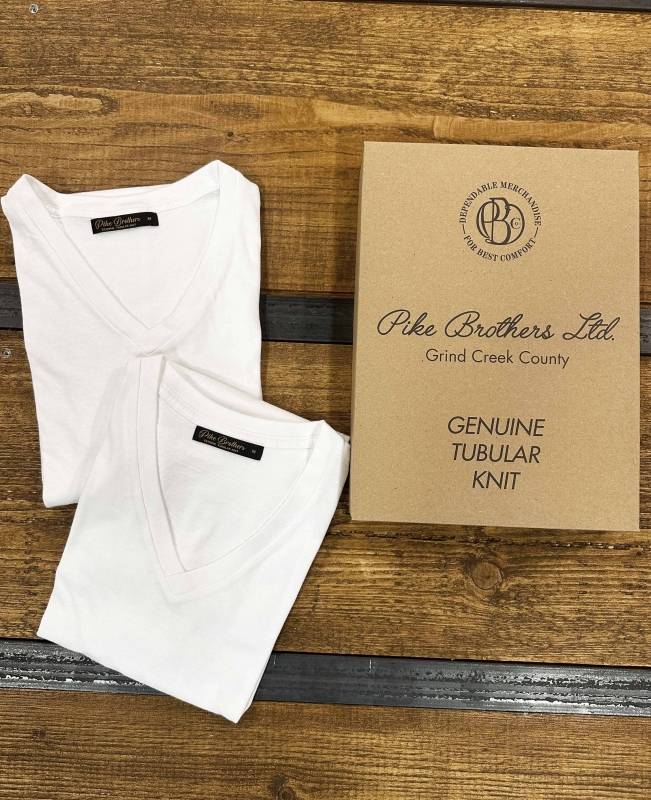 Pike Brothers 1965 V-Neck Set white Letzte 2 Tage