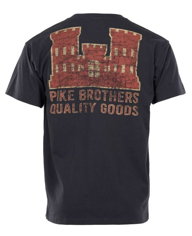 Pike Brothers 1969 Sports Tee Red Castle Logo Print Letzter Tag
