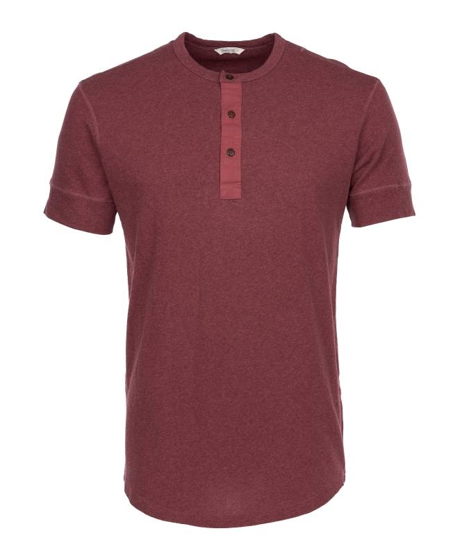 Pike Brothers 1927 Henley Shirt short sleeve granate red Verkauf