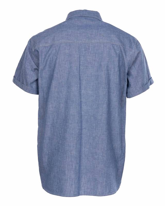 Pike Brothers 1937 Roamer Shirt Short sleeve blue chambray Schlussverkauf