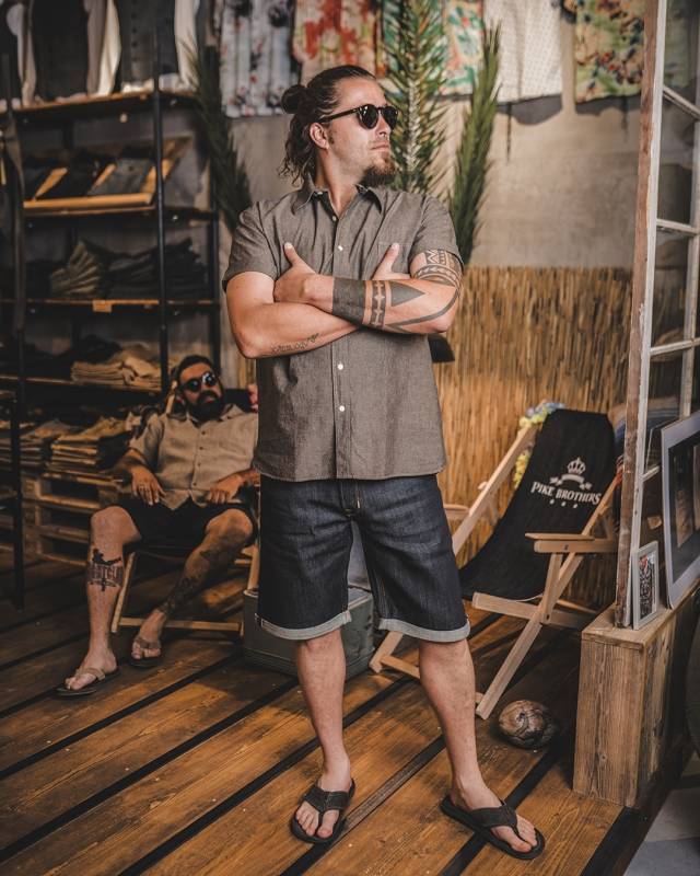 Pike Brothers 1937 Roamer Shirt Short sleeve charcoal grey Günstiger Verkauf