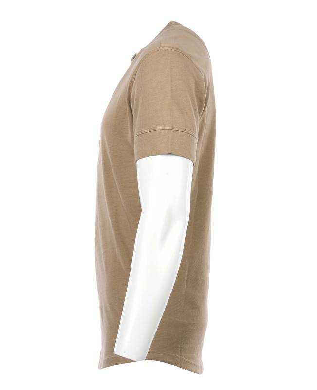 Pike Brothers 1927 Henley Shirt short sleeve Mojave beige Fabrikpreis