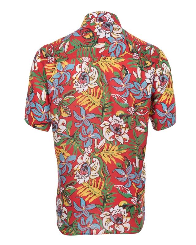 Pike Brothers 1937 Roamer Shirt short sleeve Naupaka red Saisonschlussverkauf