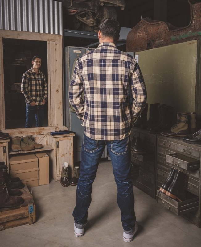 Pike Brothers 1937 Roamer Shirt blue flannel Muttertagsangebot