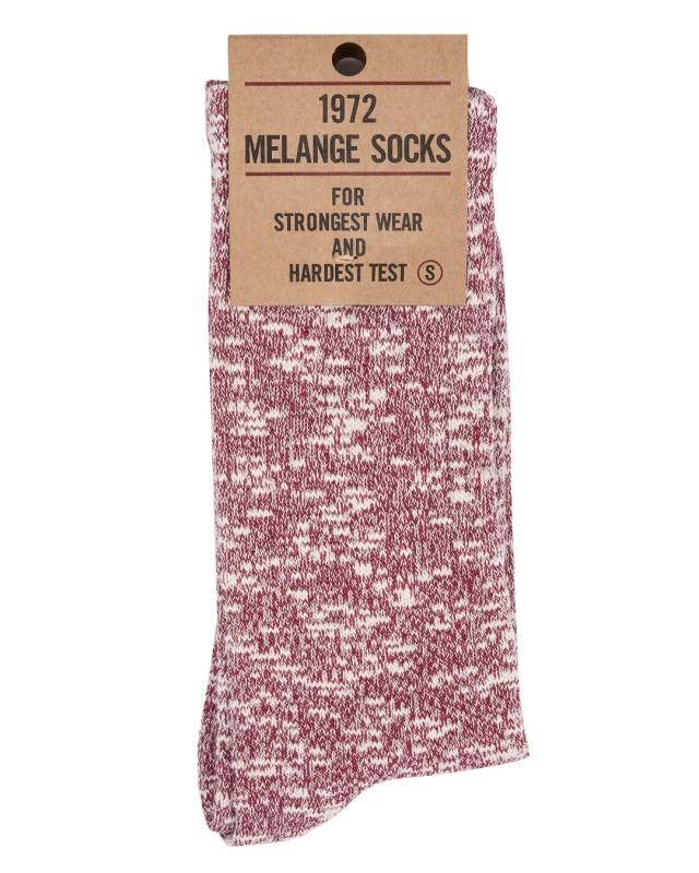 Pike Brothers 1972 Melange Socks red Super Sparpreis