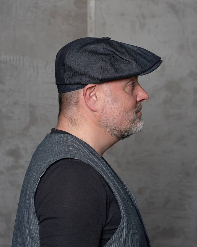 Pike Brothers 1928 Newsboy Cap 15oz indigo Riesige Rabatte