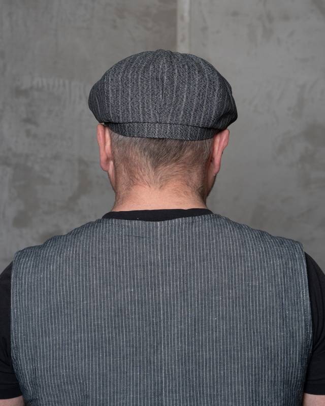 Pike Brothers 1928 Newsboy Cap Hacksaw grey im Angebot